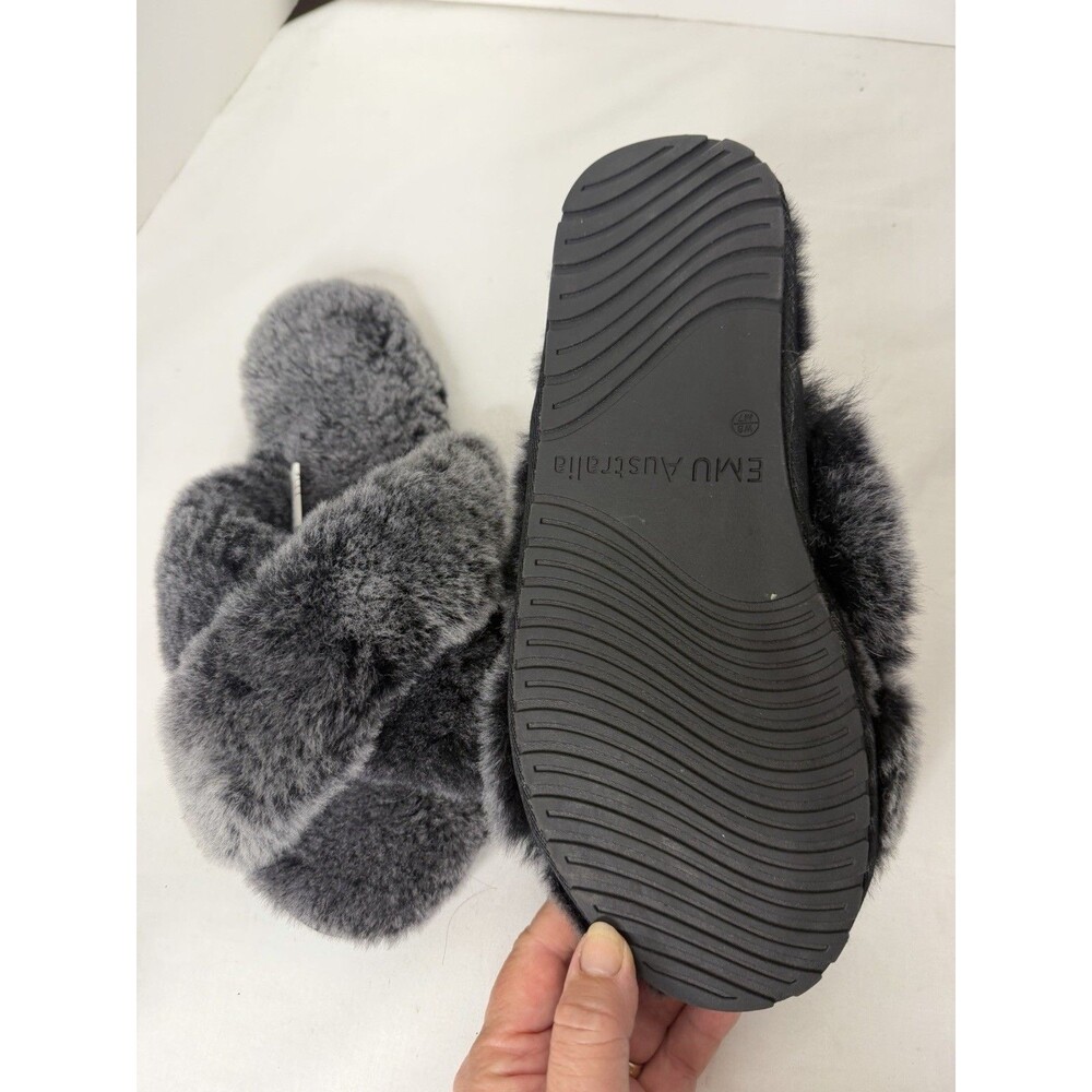 EMU Mayberry Charcoal Gray Sheepskin Slippers Size 7 New NWOB - Picture 5 of 12